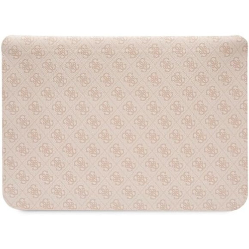 Custodia per computer portatile con strisce stampate Guess 4G per MacBook 16" rosa 2