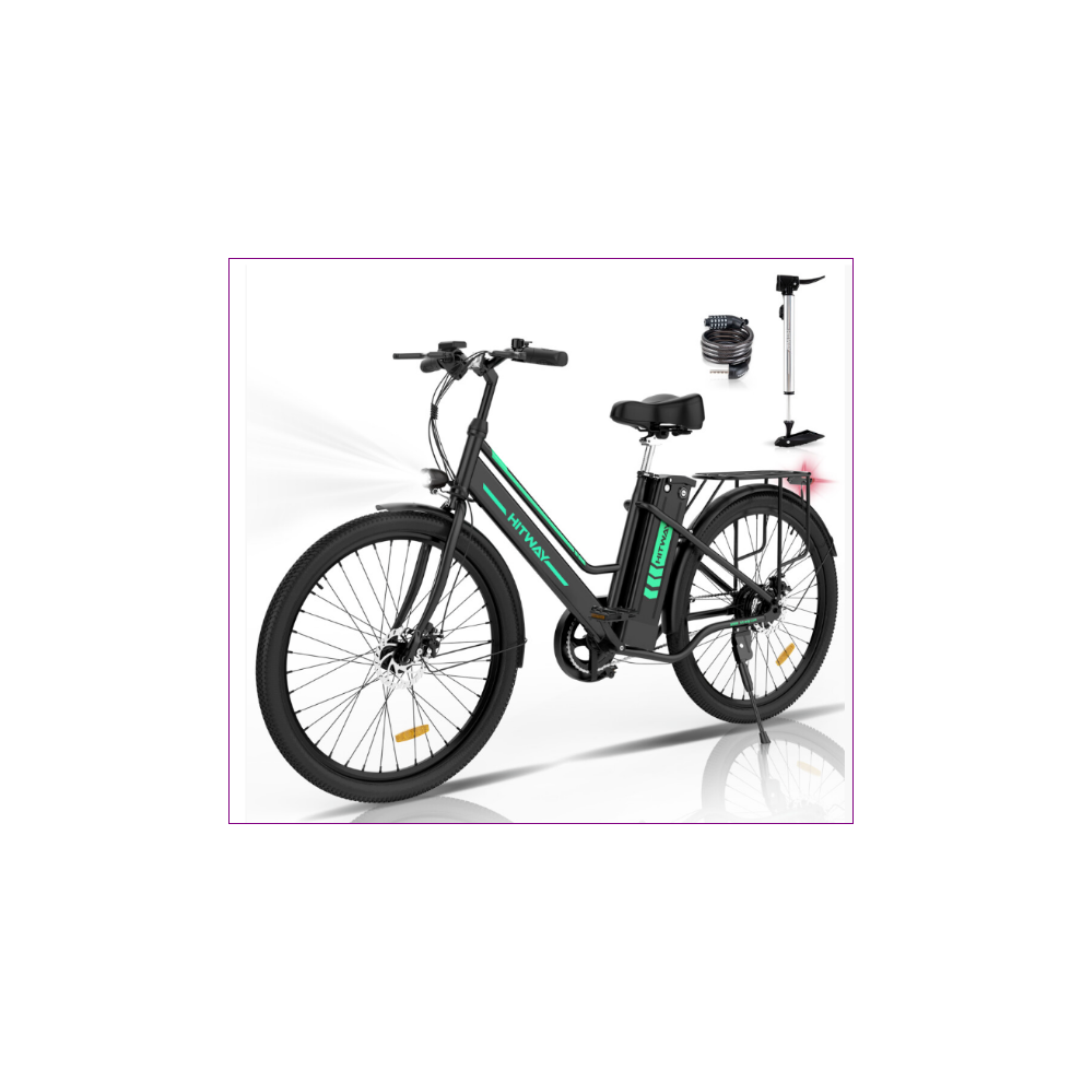 HITWAY Electric Bike Bk8s 26 Inch for Adults(Black)