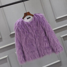 (Purple, 3-4Years) Kids Girls Short Fur Coat outwear Winter Jacket UK