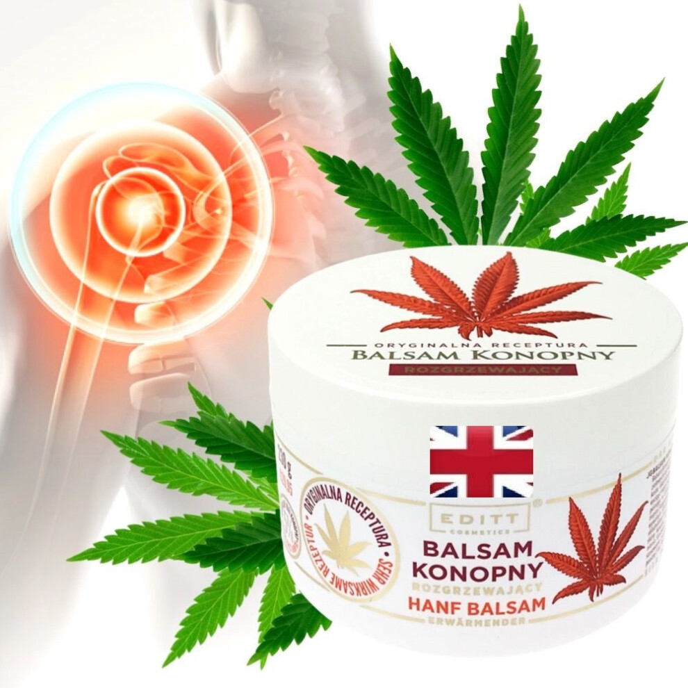 Hemp Balm Back Neck Pain Relief Cream Muscle Joints Rub Ointment 220ml