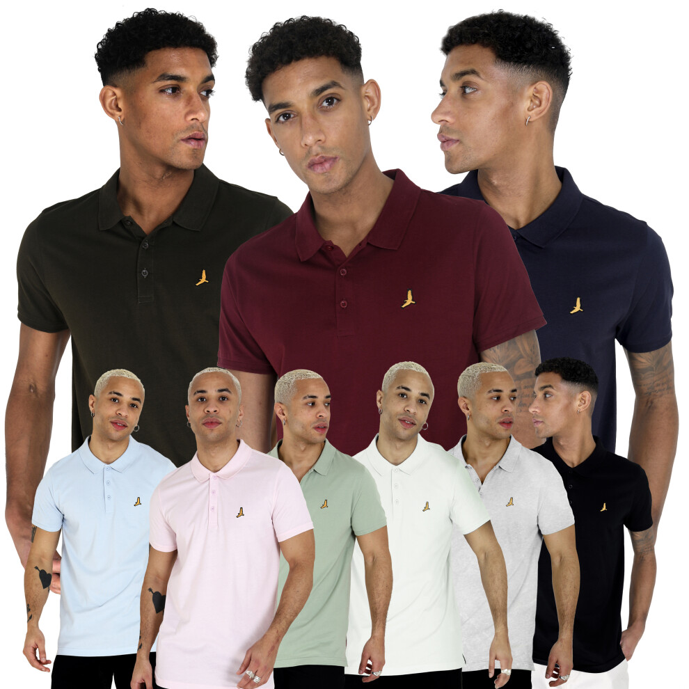 (White, Black, Grey Polo Shirt 3 Pack Kevon, S) Men Brave Soul Polo Shirt 3 Pack Casual Classic Short Sleeved Collared Sport Shirt