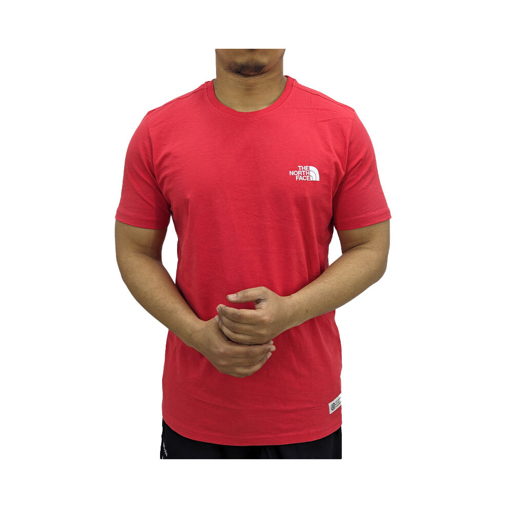 (Red, S) The North Face 009008 Mens Graphic T Shirts