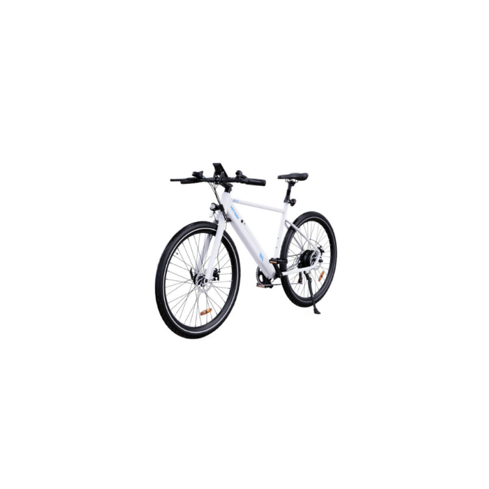 (White) BK19 E-Bike, Electric Bike, 26" Ebikes, up 90KM Hybrid Bike