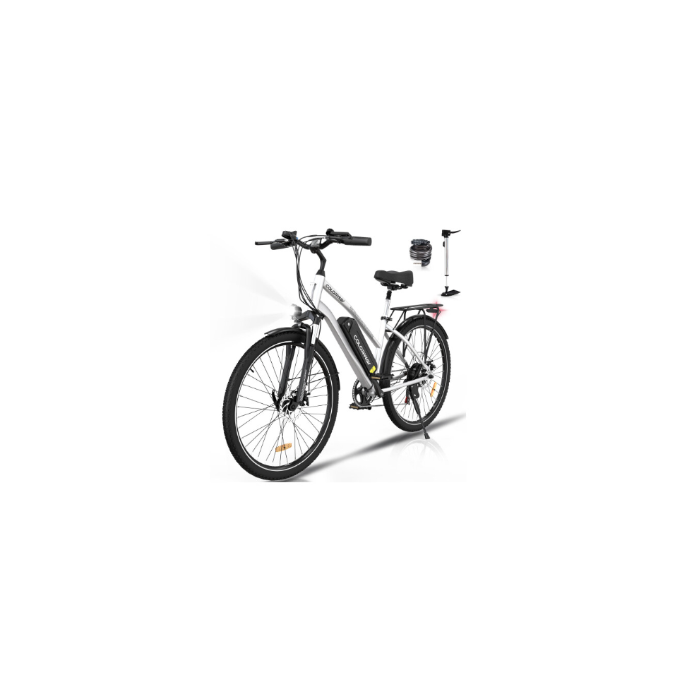 Colorway Electric Bike BK27 for Adults, 28" Commute E bike with 36V 15Ah