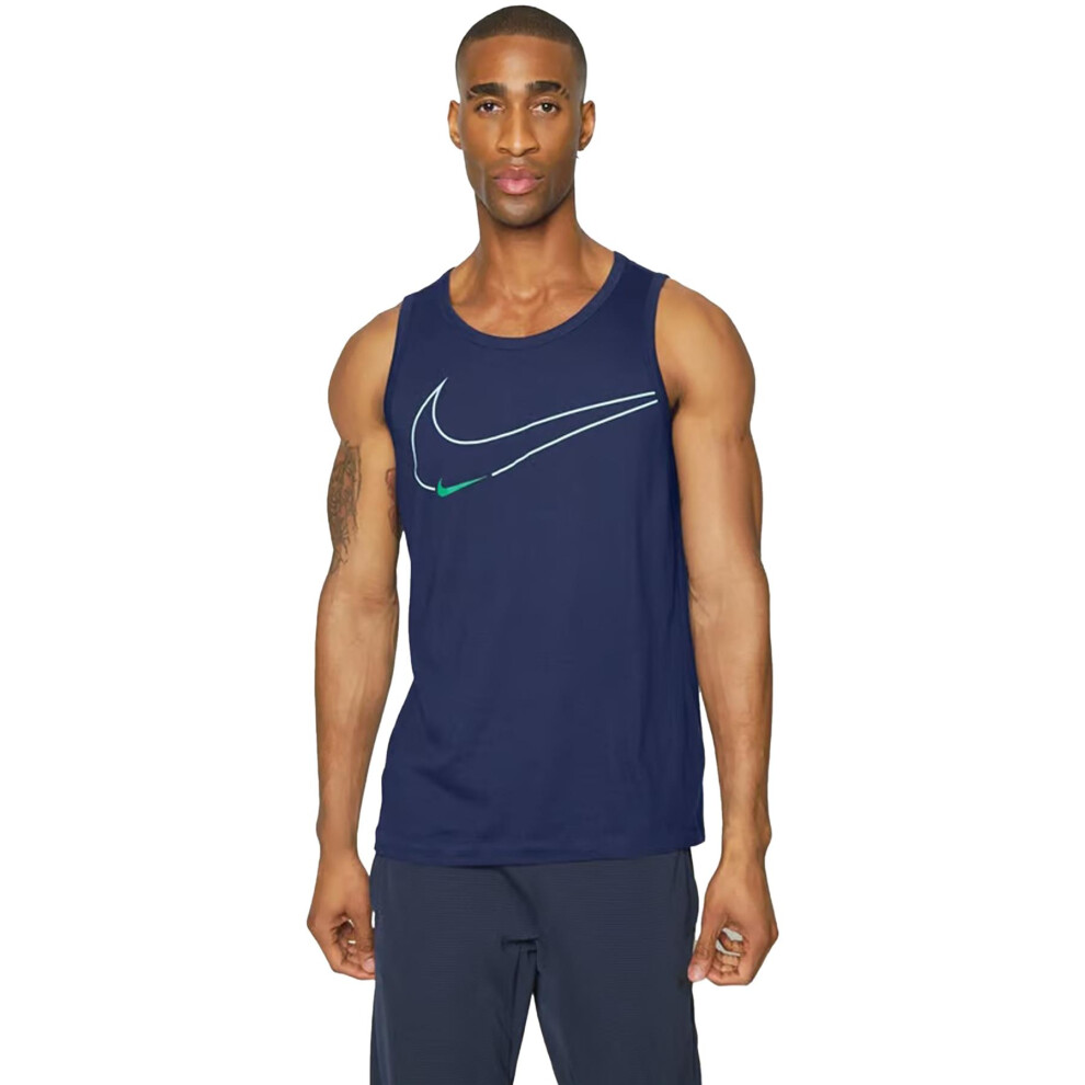 (Navy, S) Nike Mens Dri Fit Technology Vest