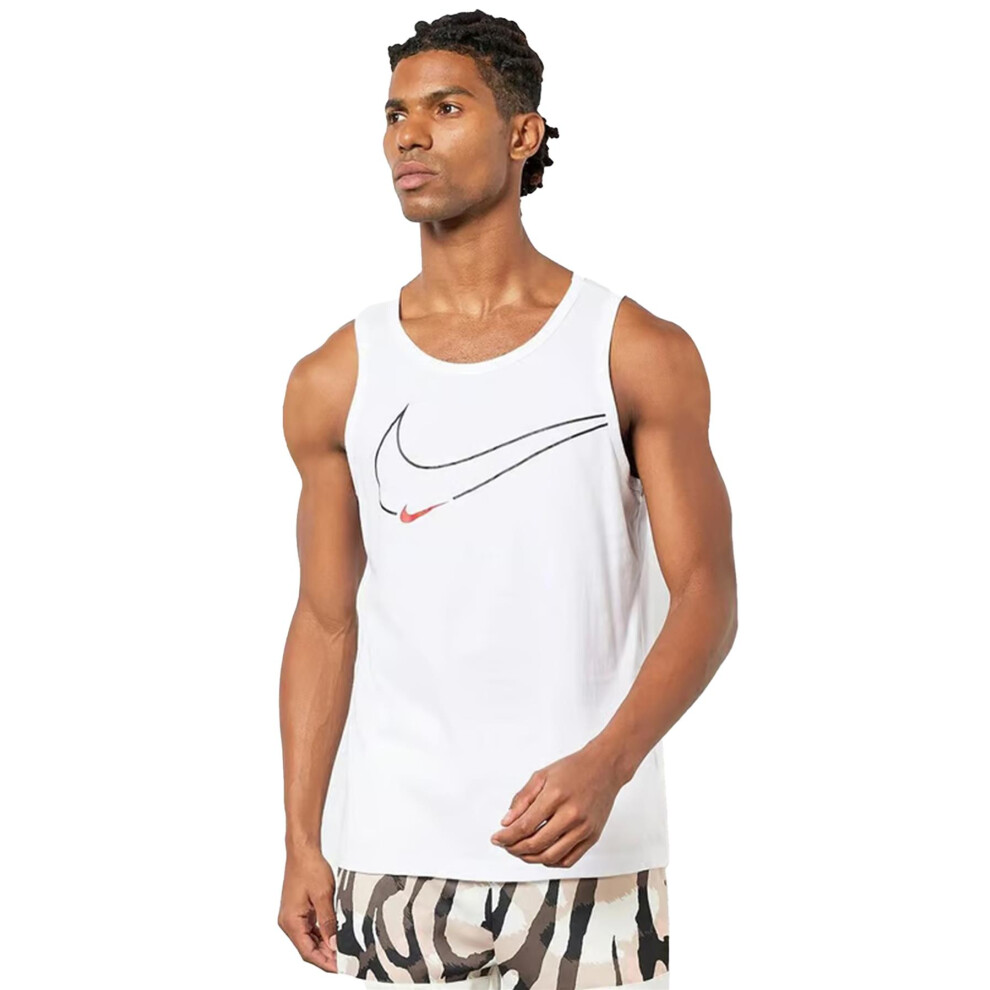 (White, M) Nike Mens Dri Fit Technology Vest