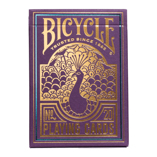 Bicycle Purple Peacock Playing Cards - 2024 Release - Cold Foil Backs 2