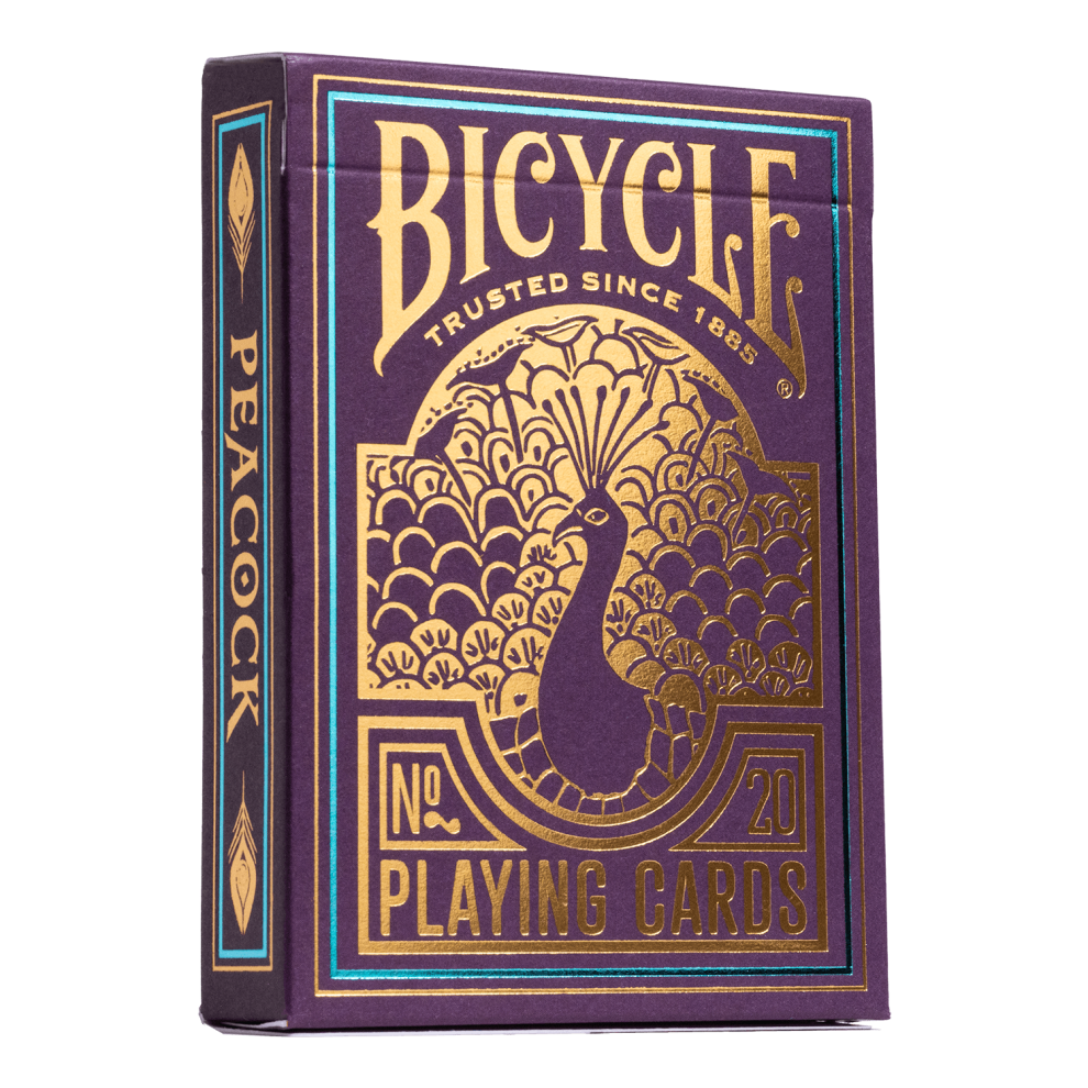 Bicycle Purple Peacock Playing Cards - 2024 Release - Cold Foil Backs