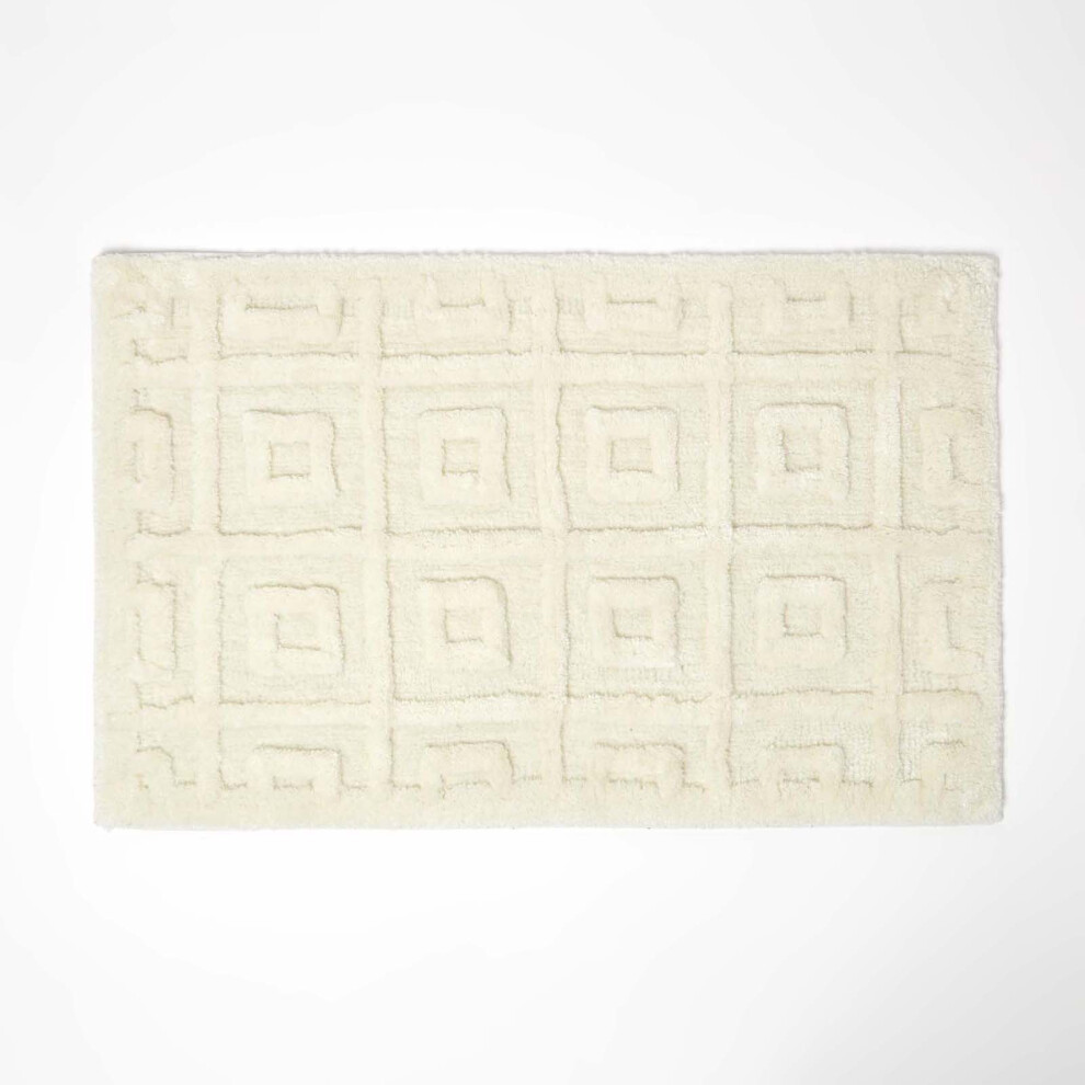 100% Cotton Tufted Tile Bath Mat