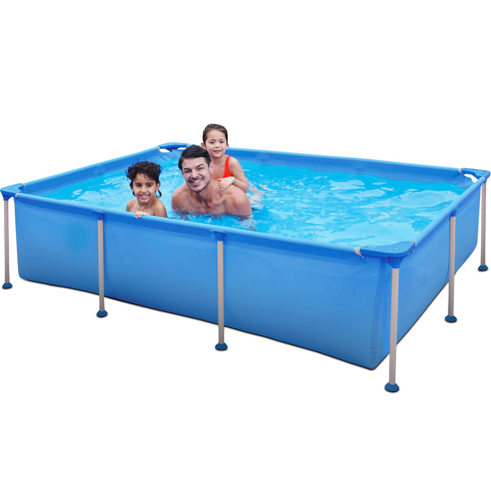 8.5 Feet Rectangular Small Frame Above Ground Swimming Pool - Blue