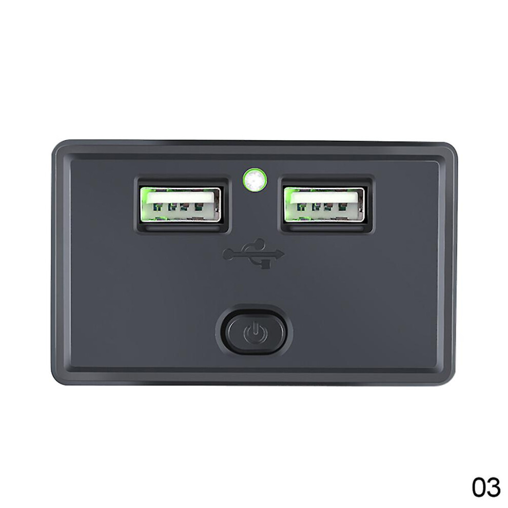 (Green) Dual Usb Car Charger Socket 12V/24V 4.8A Usb Charging Outlet Power Adapter For Motorcycle Camper Truck Atv Boat Car Rv 24W New 7669442873417