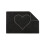 Heart Small Embossed Doormat in Black with Open Back 2