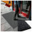 Heart Small Embossed Doormat in Black with Open Back 5
