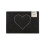 Heart Small Embossed Doormat in Black with Open Back 1