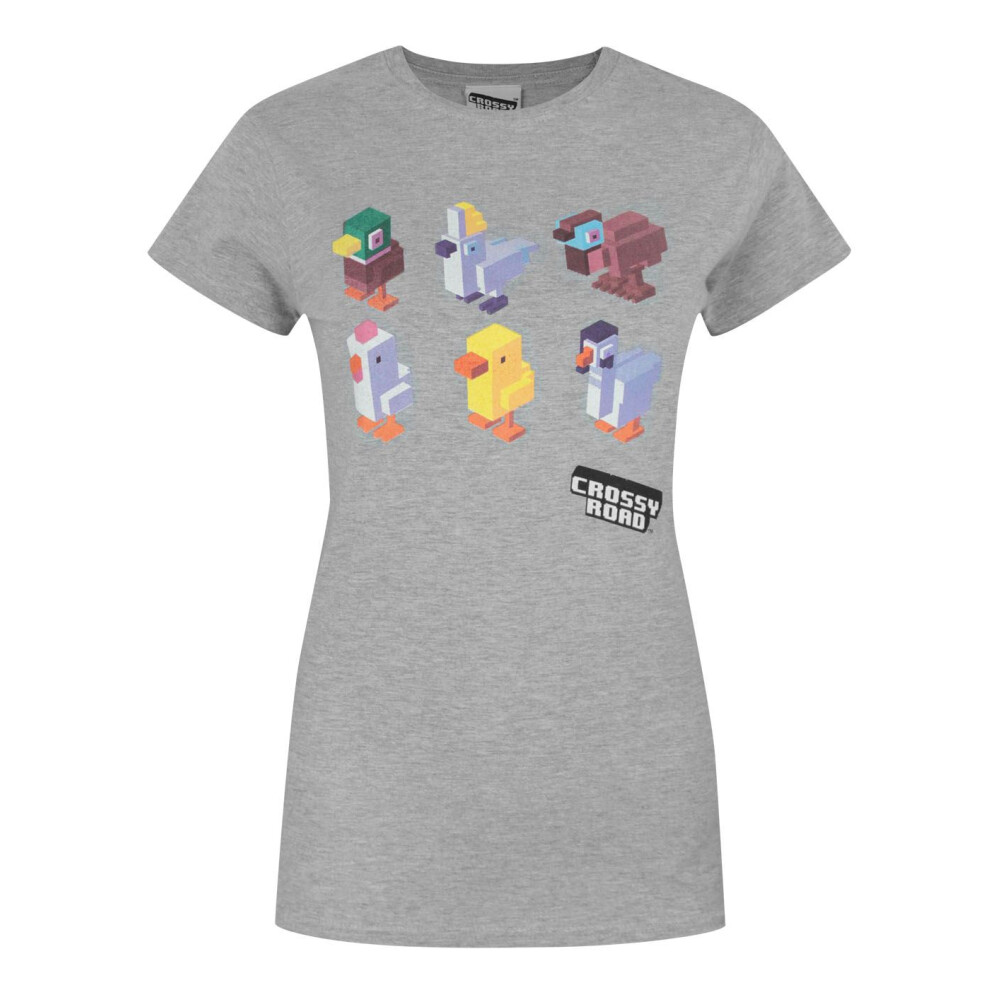 Crossy Road Women's Grey (Xx-Large) Short Sleeved T-Shirt ( )