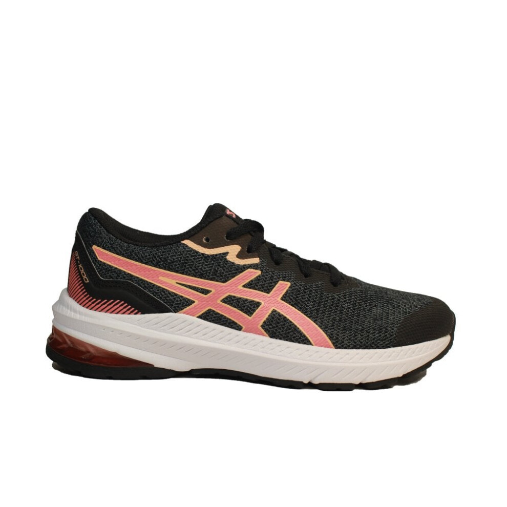 (4 (Adults')) GT-1000 11 GS | Black/Papaya | Childrens Running Trainers