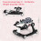 4-in-1 Foldable Activity Push Walker with Adjustable Height-White 2