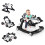 4-in-1 Foldable Activity Push Walker with Adjustable Height-White 1