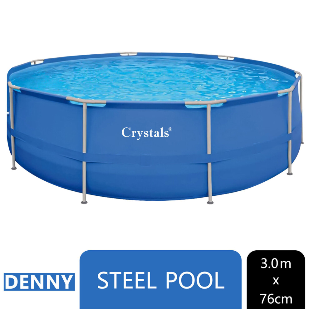10Ft Swimming Pool Steel Frame Set Round Above Ground