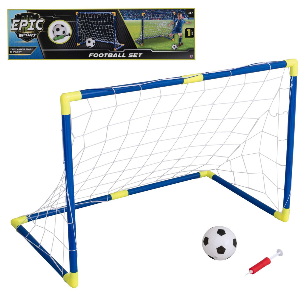 Fun Sport 90CM Football Net Set Includes Football & Ball Pump