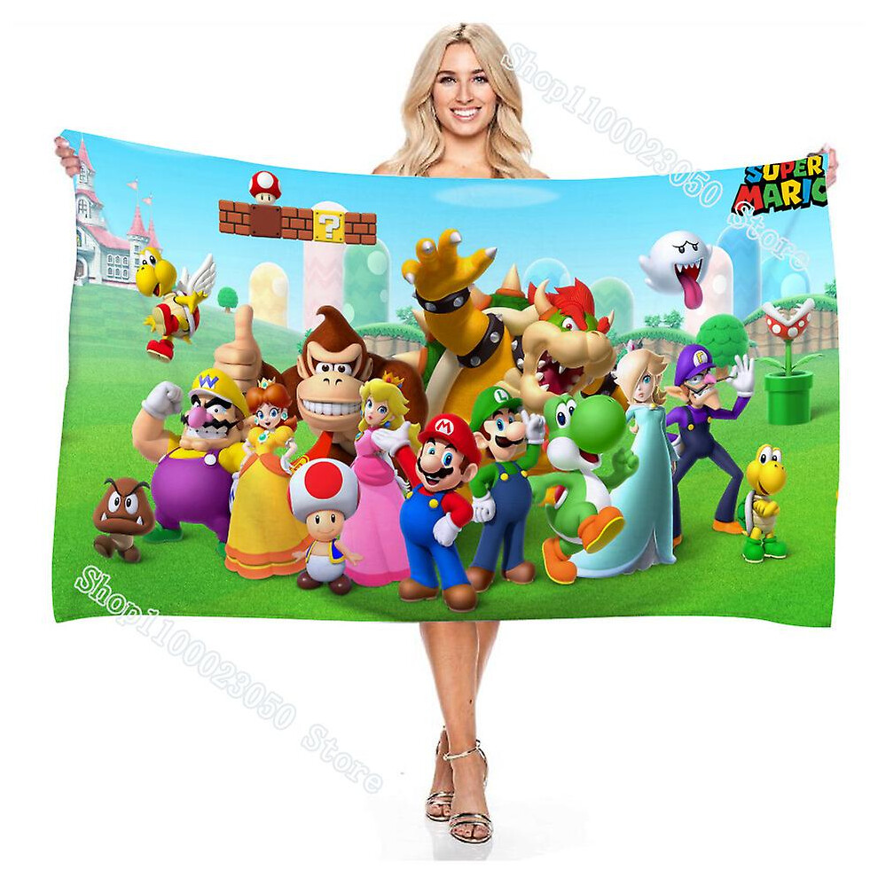 (70x140CM, 18) Super Mario Towel Mario Bros Washcloth Microfiber Beach Towel Super Mary Absorbent Swimming Quick Dry Facecloth Houseware Gift-image-OPC-PDTJXDX-NEW