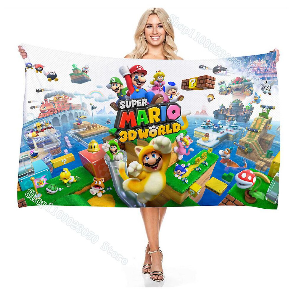 (140x180CM, 16) Super Mario Towel Mario Bros Washcloth Microfiber Beach Towel Super Mary Absorbent Swimming Quick Dry Facecloth Houseware Gift-image-OPC-PDTJXGD-NEW