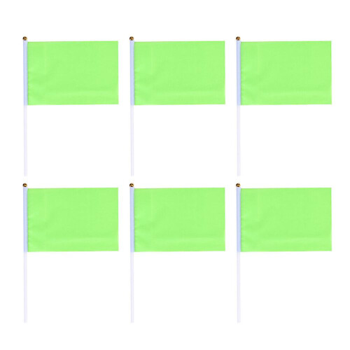 50 Pcs Green Decor Mini Plain Flags Miniature Flags Miniature Flag Mini Flag