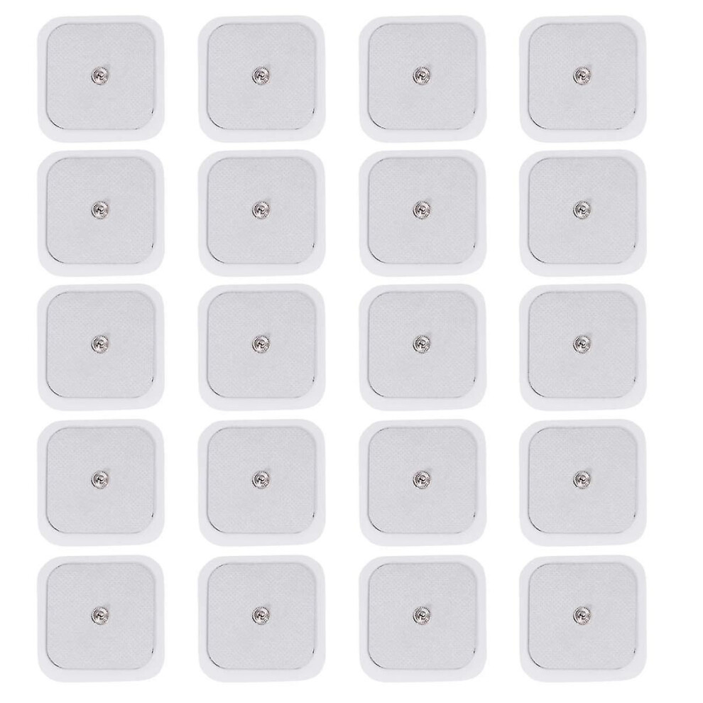 5 X 5 Cm 20 Pads Stud Tens Self Adhesive Pads Fit Beurer Tens Unit Pads Replacement Tens Electrodes Reusable-image-OPC-PDTK298-NEW