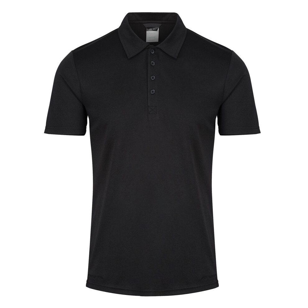 (M, Black) Regatta Mens Honestly Made Recycled Polo Shirt