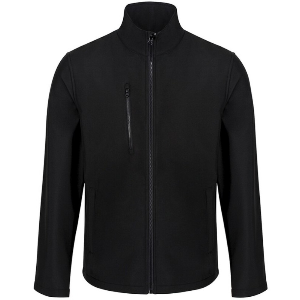 (S, Black/Black) Regatta Professional Mens Ablaze Three Layer Soft Shell Jacket