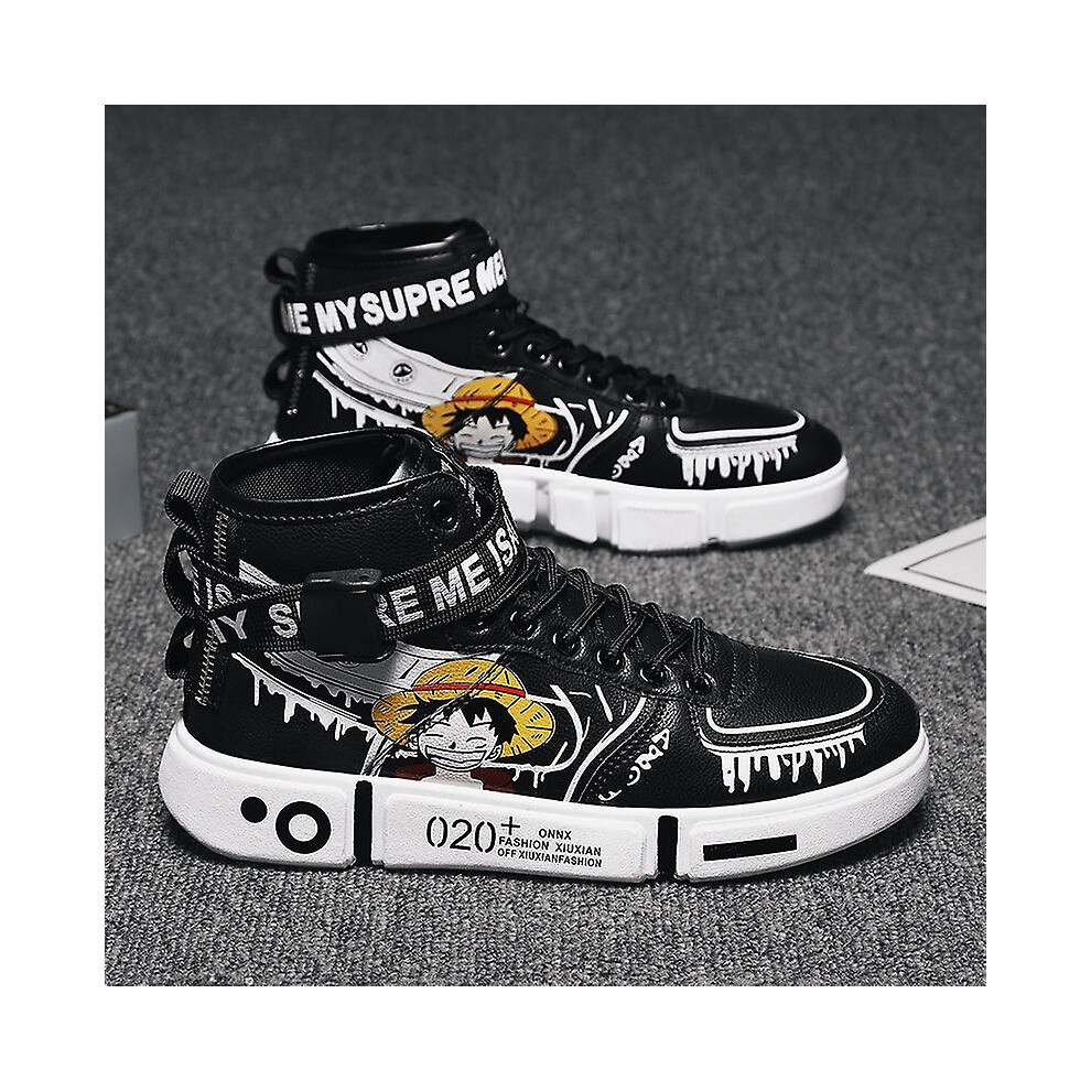(Black, 33) Childrens Shoes Luffy Breathable Sports Running Shoes Anime Sneakers