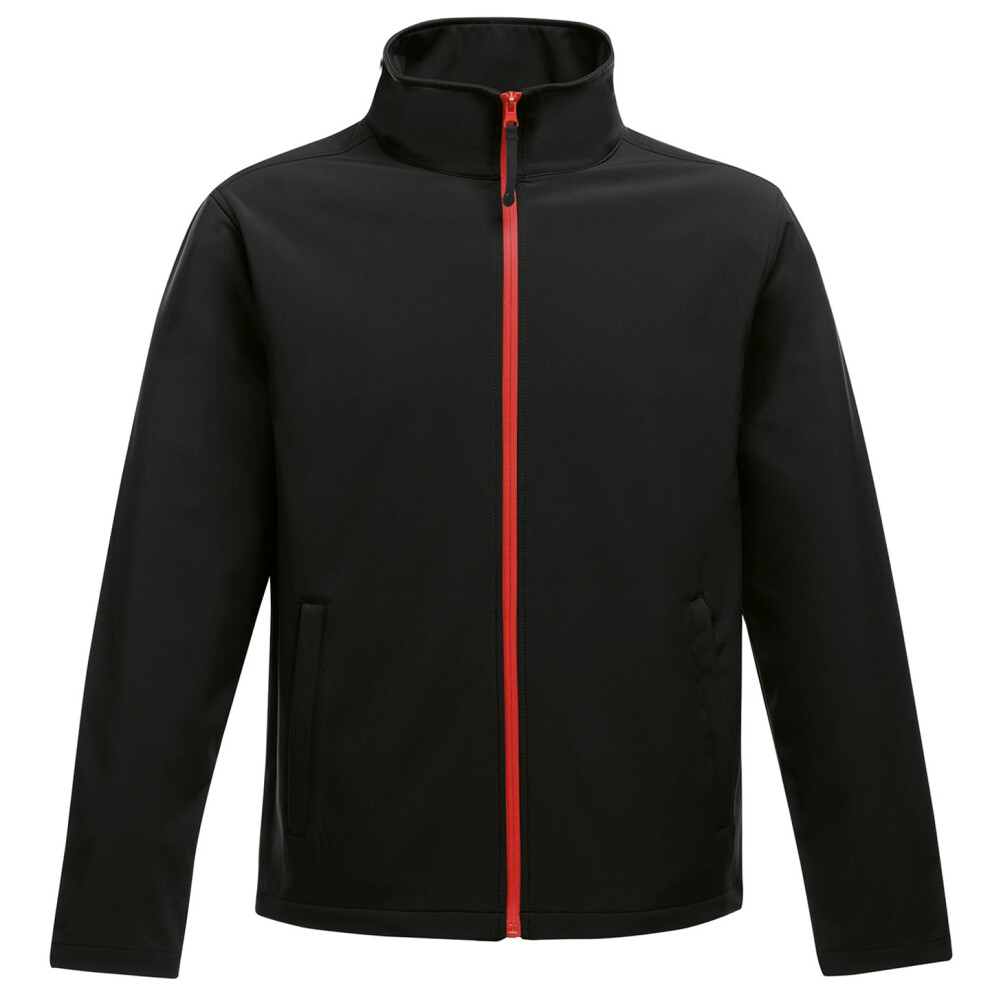 (L, Black/Classic Red) Regatta Standout Mens Ablaze Printable Softshell Jacket