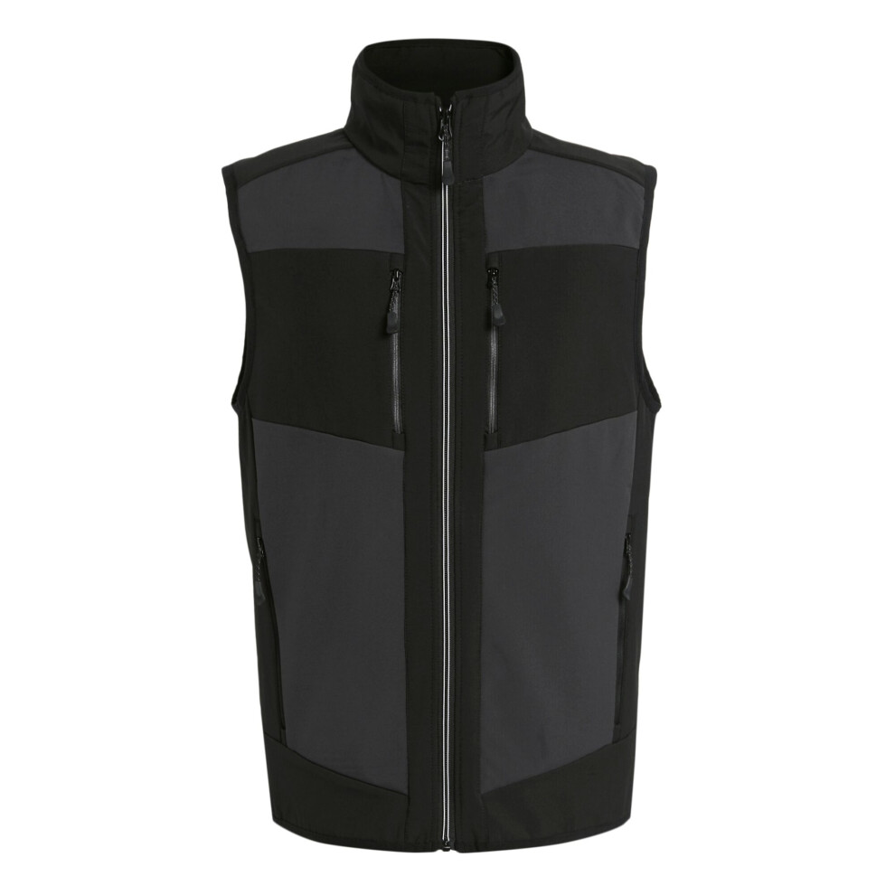 Regatta Men's Black , Ash/Black) E-Volve Colour Block Softshell Body Warmer Xxl