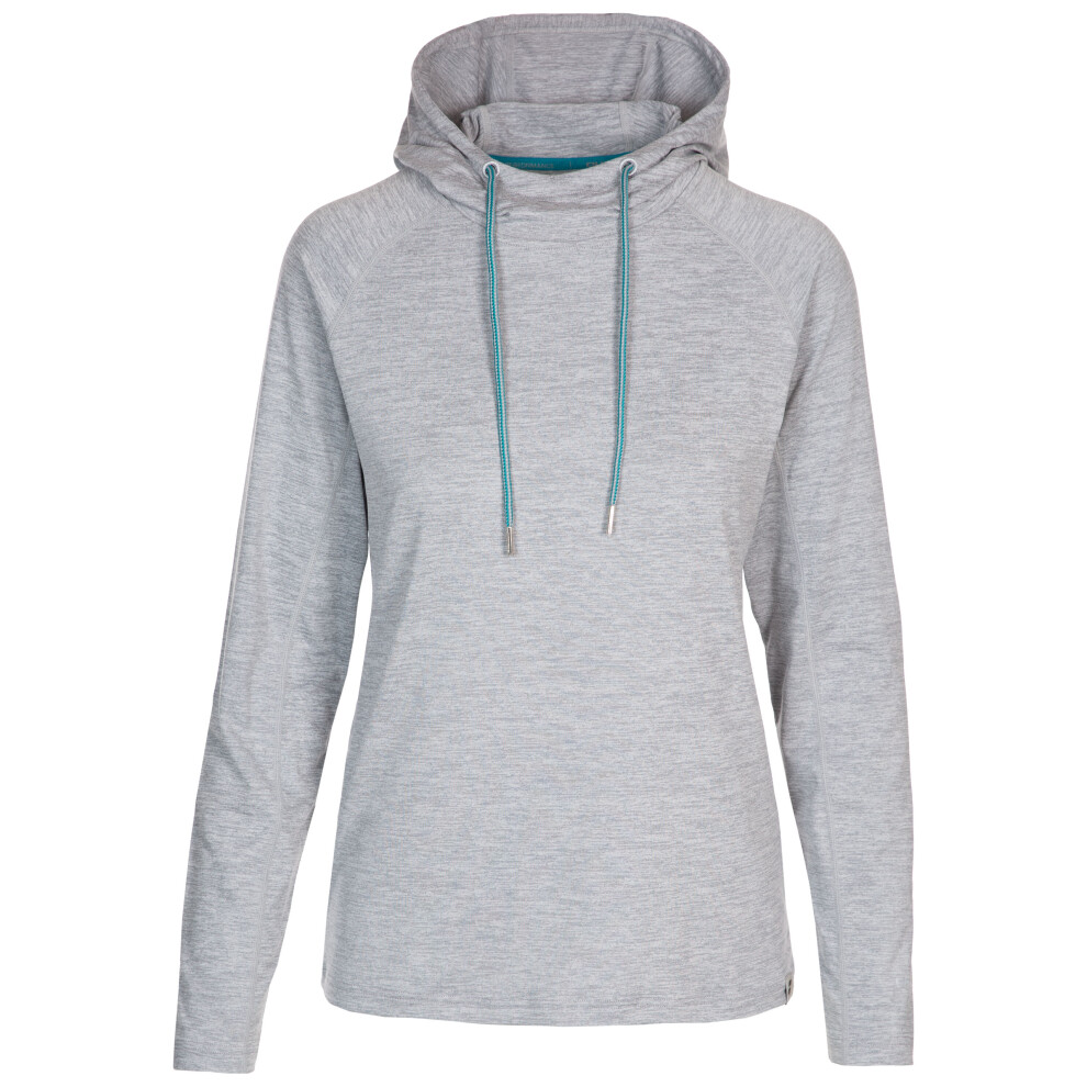 (14, Platinum Marl) Trespass Womens Hoodie Long Sleeve Top Hattie