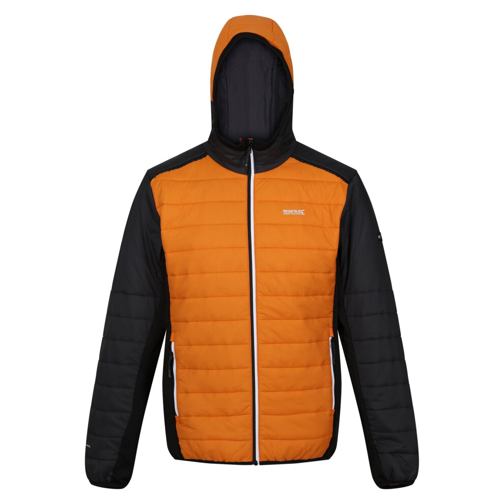 (M, Orange Pepper/Ash) Regatta Mens Trutton II Baffled Padded Jacket