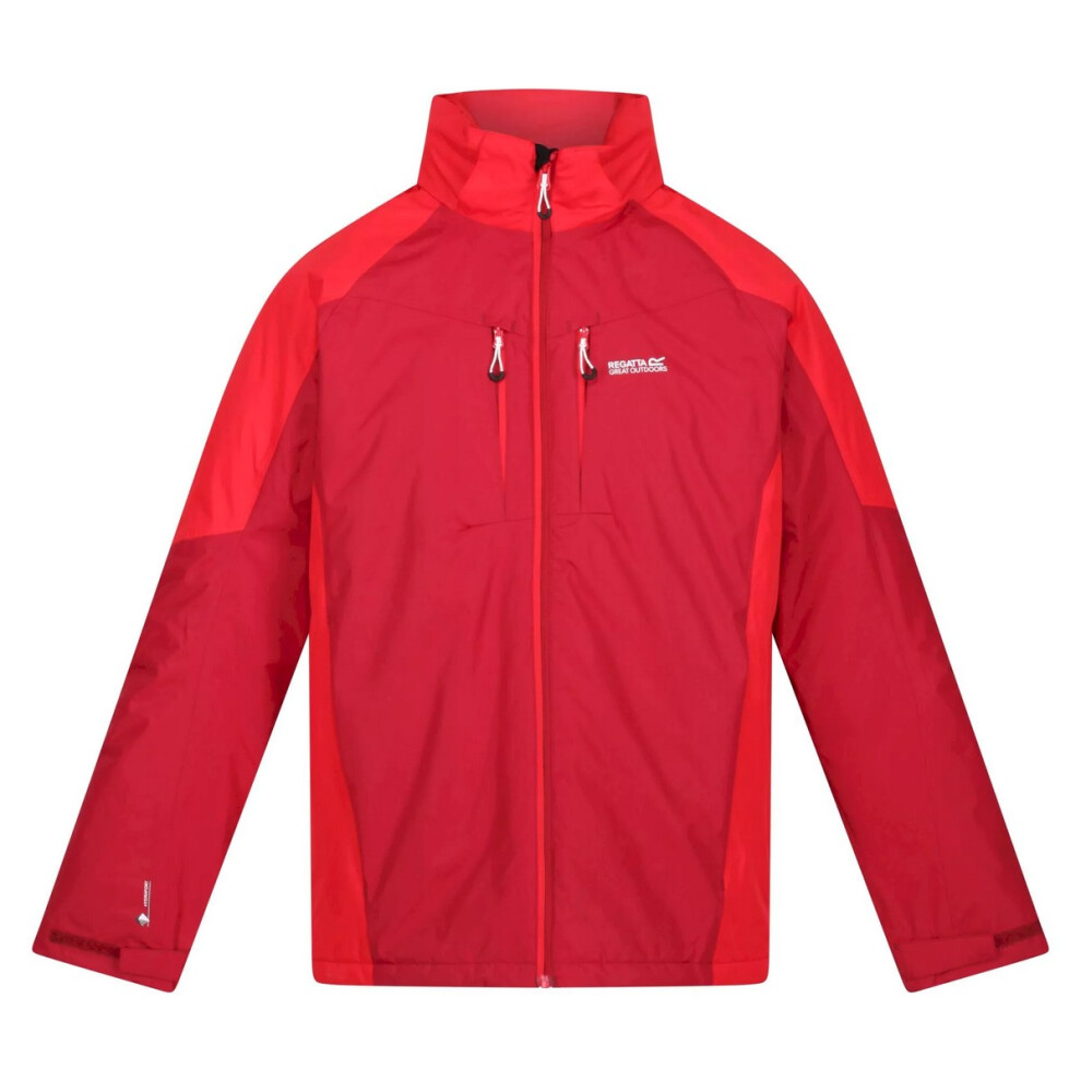 (2XL, Dark Red/Chinese Red) Regatta Mens Calderdale Waterproof Jacket