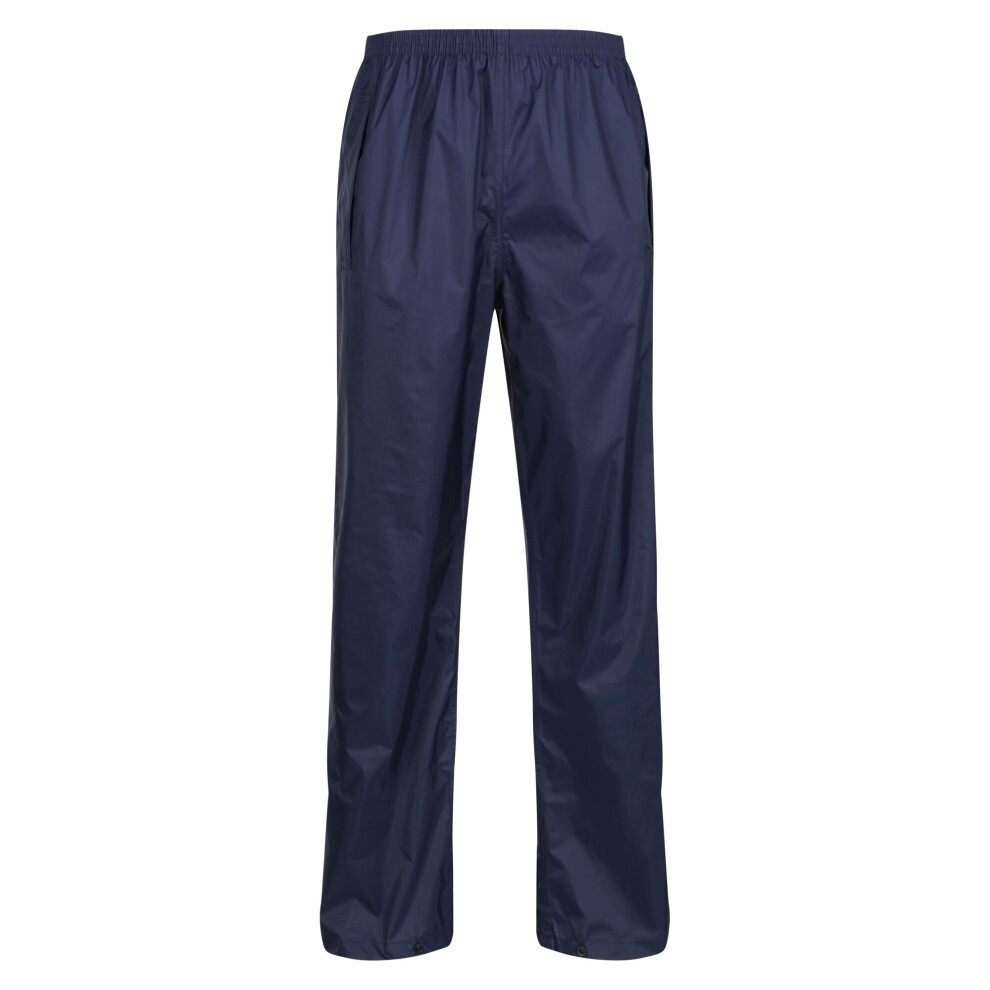 (3XL, Navy) Regatta Pro Mens Packaway Waterproof Breathable Overtrousers