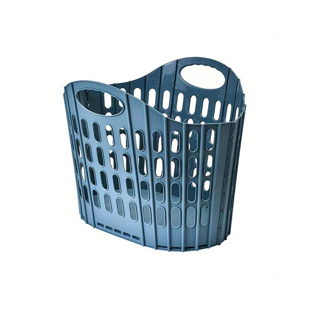 (Blue) 1PC Collapsible Laundry Basket: Maximize Your Space With Portable Washing Tub In Grey, Pink, Or Blue!