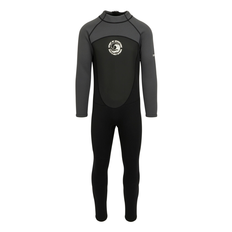 (S-M, Black/Dark Grey/White) Regatta Mens Grippy Wetsuit