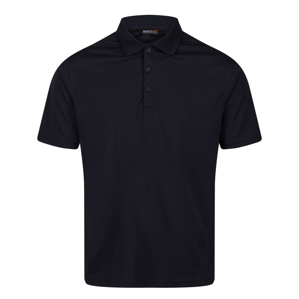 (XS, Navy) Regatta Mens Pro Moisture Wicking Polo Shirt