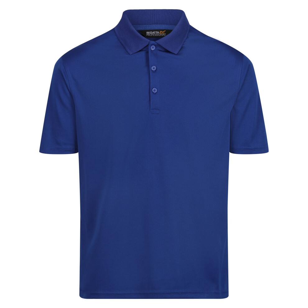 (4XL, New Royal) Regatta Mens Pro Moisture Wicking Polo Shirt