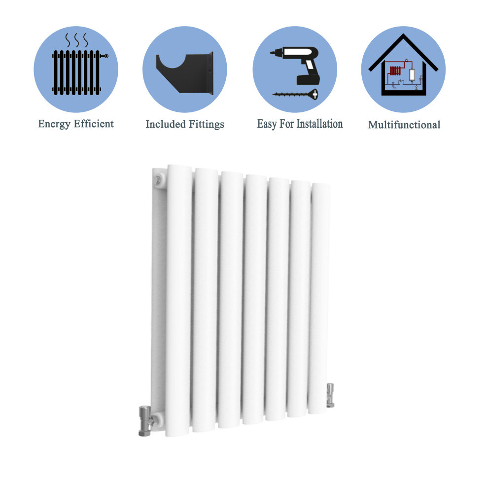 (Double, 600*413mm) White Single/Double Oval Column Radiator