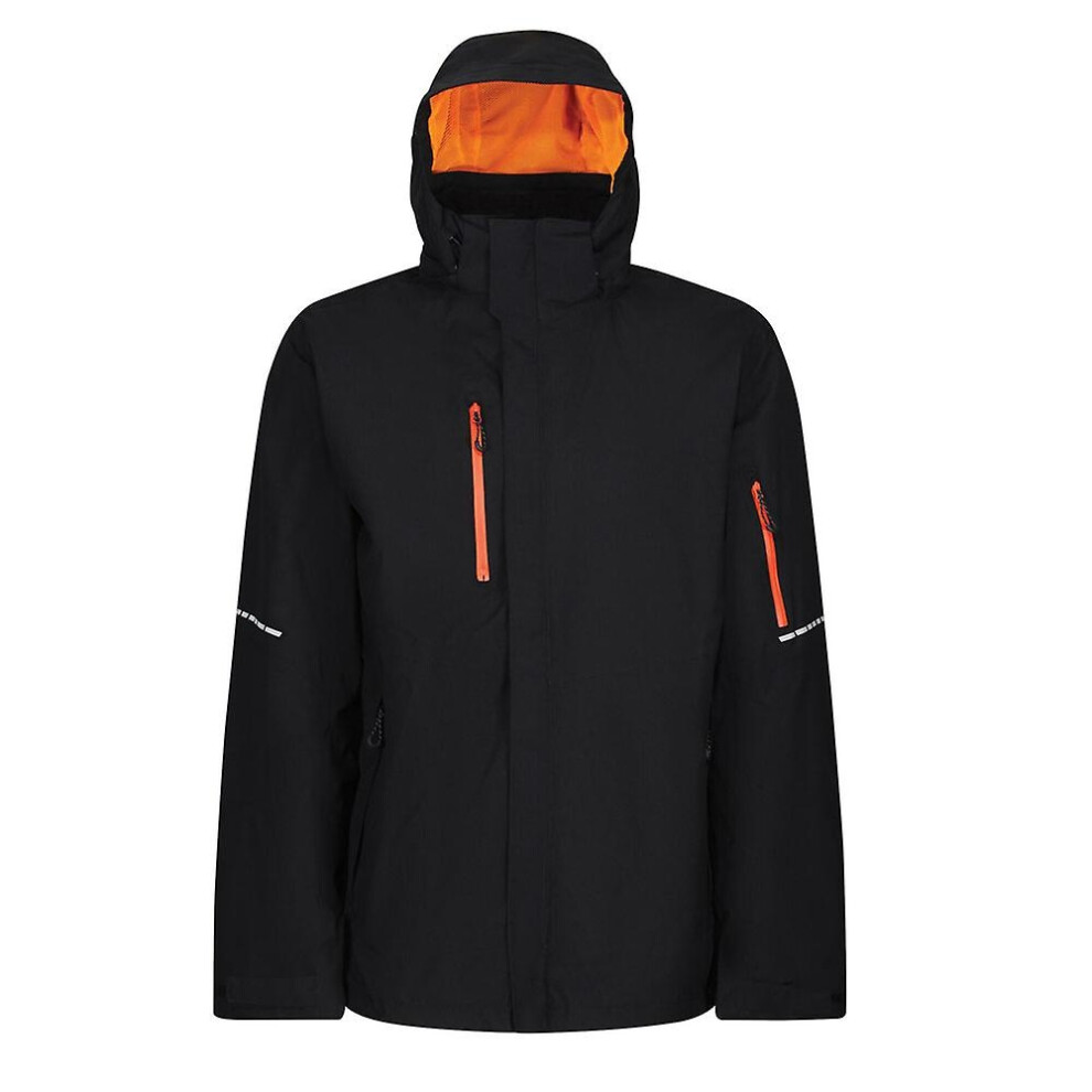 (S, Black/Magma Orange) Regatta Mens X-Pro Exosphere II Softshell Jacket