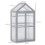 Outsunny Outsunny 80x47x138cm Wood Cold Frame Greenhouse for Plants PC Board Grey 2