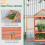 Outsunny Outsunny 80x47x138cm Wood Cold Frame Greenhouse for Plants PC Board Orange 4