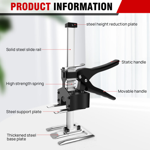 Hand Lifting Tool Jack Pack of 2, Heavy Duty Floor Jack Multi-Function Height Adjustment Lifting Device Hand Jack Lift 1