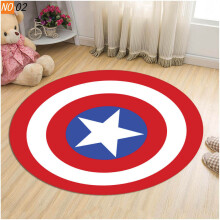 (#11, Diameter 60cm) Marvel The Avengers Spiderman Round Rug Bedroom Carpet Doormat Non-slip Mat