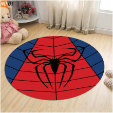 (#12, Diameter 100cm) Marvel The Avengers Spiderman Round Rug Bedroom Carpet Doormat Non-slip Mat