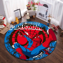 (#5, Diameter 80cm) Marvel The Avengers Spiderman Round Rug Bedroom Carpet Doormat Non-slip Mat