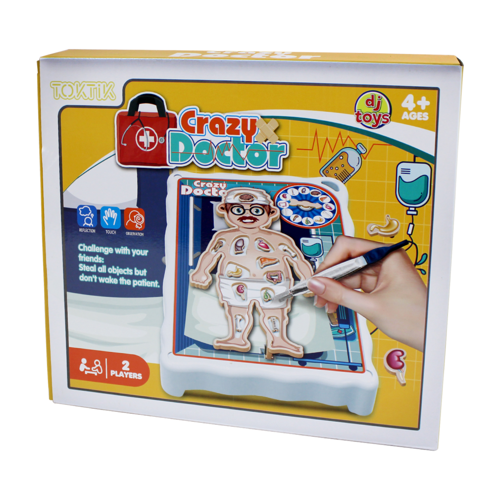 (Crazy Doctor (Operation)) Kids 5 Piece Game Bundle Classic Family Educational Fun Traditional Board Games